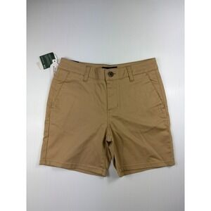 RSQ Tillys Boys Chino Shorts Khaki Tan Sustainable Repreve Skater Classic Sz 14